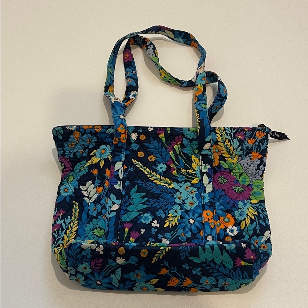 Vera Bradley Midnight Blues Multicolor Floral Tote - Picture 5 of 6
